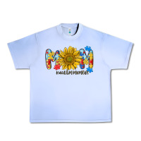 Grape Ice autism mom life sunflower Urban Heavy Tee - MaliasSmallBusiness