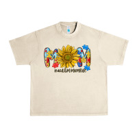 Sandshell autism mom life sunflower Urban Heavy Tee - MaliasSmallBusiness