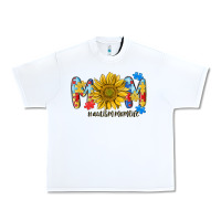 White autism mom life sunflower Urban Heavy Tee - MaliasSmallBusiness