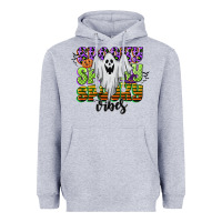 Heather Grey spooky spooky spooky vibes Heavyweight Hoodie - CowGirlArtShop