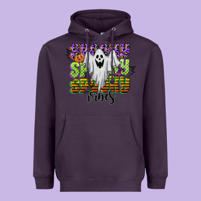 Spooky Spooky Spooky Vibes Heavyweight Hoodie Designed By Cowgirlartshop