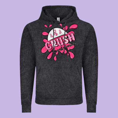 Crush Breast Cancer Vintage Hoodie Designed By Maliassmallbusiness