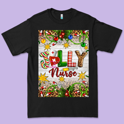 Christmas Jolly Nurse Premium Tee Designed By Artiststas