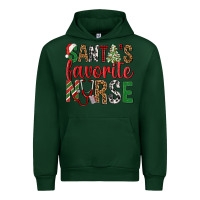 Forest Green Santa's Favorite Nurse Urban Hoodie - BundleAndBundleShop