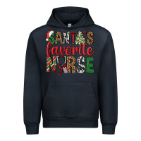Navy Santa's Favorite Nurse Urban Hoodie - BundleAndBundleShop