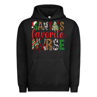 Pigment Black Santa's Favorite Nurse Urban Hoodie - BundleAndBundleShop