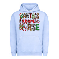 Pigment Grape Ice Santa's Favorite Nurse Urban Hoodie - BundleAndBundleShop