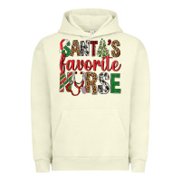 Pigment Pistachio Santa's Favorite Nurse Urban Hoodie - BundleAndBundleShop