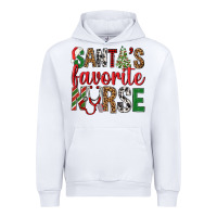 White Santa's Favorite Nurse Urban Hoodie - BundleAndBundleShop