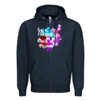 Navy Be a Flamingo in a Flock of Pigeons Zipper Hoodie - Bettercallsaul