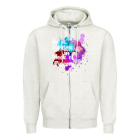 Oatmeal Heather Be a Flamingo in a Flock of Pigeons Zipper Hoodie - Bettercallsaul