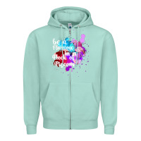 Seafoam Be a Flamingo in a Flock of Pigeons Zipper Hoodie - Bettercallsaul