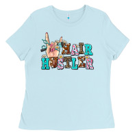 Baby Blue hair hustler Ladies Tee - AdoDesignShop