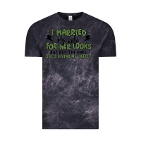 Cloud Black i married my wife for her looks Vintage Tee - MaliasSmallBusiness