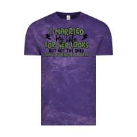 Cloud Purple i married my wife for her looks Vintage Tee - MaliasSmallBusiness