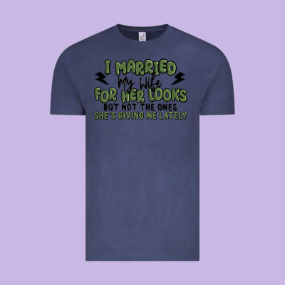 I Married My Wife For Her Looks Vintage Tee Designed By Maliassmallbusiness