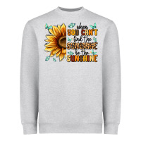 Heather Grey when you can't find the sunshine be the sunshine Heavyweight Sweatshirt - MaliasSmallBusiness
