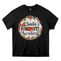 Black christmas santas favorite secretary    light Heavy Core Tee - AdoDesignShop