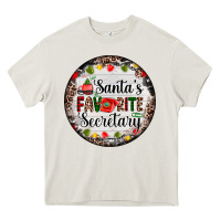 Cream christmas santas favorite secretary    light Heavy Core Tee - AdoDesignShop