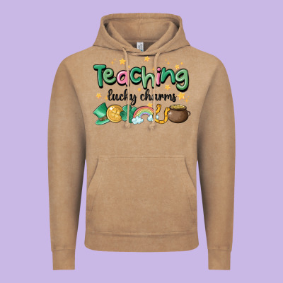 Teaching Lucky Charm Vintage Hoodie Designed By Maliassmallbusiness