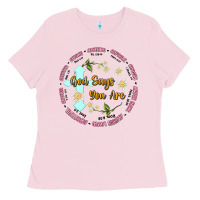 Bubblegum Pink god says you are Ladies Tee - JahusDesignShop