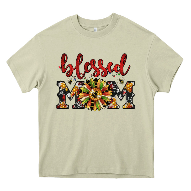 Christmas Blessed Mom Heavy Core Tee by JahusDesignShop | Teevron