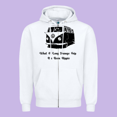 What A Long Strange Trip It S Been Hippie Zipper Hoodie Designed By Bettercallsaul