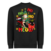 Black ho ho ho meow Heavyweight Sweatshirt - MaliasSmallBusiness