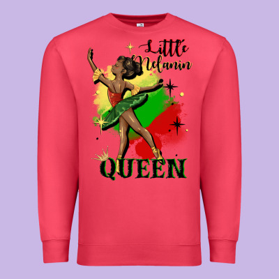 Little Melanin Queen Premium Sweatshirt Designed By Cowgirlartshop