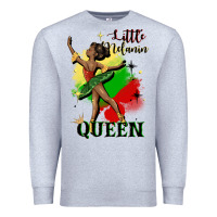 Heather Grey little melanin queen Premium Sweatshirt - CowGirlArtShop