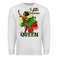 Oatmeal Heather little melanin queen Premium Sweatshirt - CowGirlArtShop