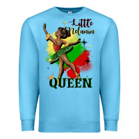 Ocean Blue little melanin queen Premium Sweatshirt - CowGirlArtShop