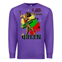 Purple little melanin queen Premium Sweatshirt - CowGirlArtShop