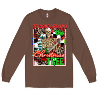 Chestnut Rockin' around the Christmas tree skeleton Long Sleeve Tee - NancyCooperArtShop