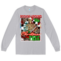 Moon Dust Rockin' around the Christmas tree skeleton Long Sleeve Tee - NancyCooperArtShop