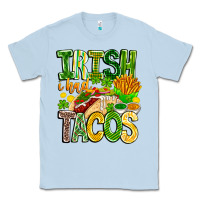 Dusty Blue Irish i Had Tacos Classic Tee - CowhideDigitalArt