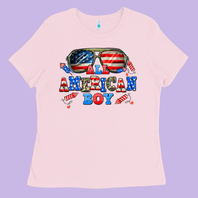 All American Boy Ladies Tee Designed By Adodesignshop