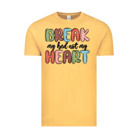 Vintage Mustard break my bed not my heart Vintage Tee - MaliasSmallBusiness