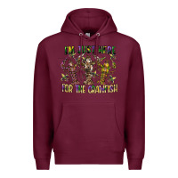 Burgundy im just here for the crawfish Premium Hoodie - CowGirlArtShop