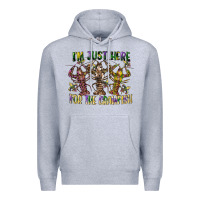 Heather Grey im just here for the crawfish Premium Hoodie - CowGirlArtShop