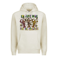 Oatmeal Heather im just here for the crawfish Premium Hoodie - CowGirlArtShop