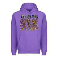 Purple im just here for the crawfish Premium Hoodie - CowGirlArtShop