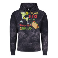 Cloud Black i'm here for the margaritas and tacos Vintage Hoodie - MaliasSmallBusiness