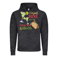 Vintage Black i'm here for the margaritas and tacos Vintage Hoodie - MaliasSmallBusiness