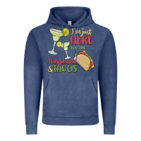 Vintage Denim i'm here for the margaritas and tacos Vintage Hoodie - MaliasSmallBusiness