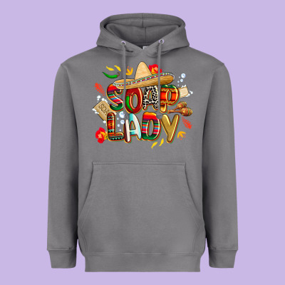 Cinco De Mayo Soap Lady Heavyweight Hoodie Designed By Cowgirlartshop