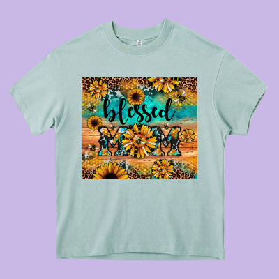 Blessed Mom Heavy Core Tee Designed By Jahusdesignshop