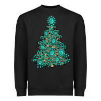 Black christmas tree with gemstones Heavyweight Sweatshirt - MaliasSmallBusiness