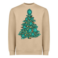 Mushroom christmas tree with gemstones Heavyweight Sweatshirt - MaliasSmallBusiness
