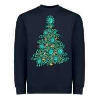 Christmas Tree With Gemstones Heavyweight Sweatshirt | Teevron